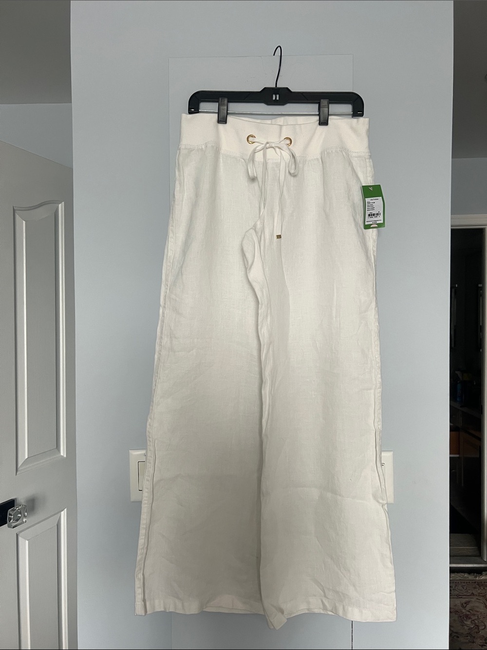 Lilly Pulitzer Men's White Wide-Leg Drawstring Pants
